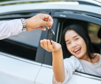 woman reaching for car keys